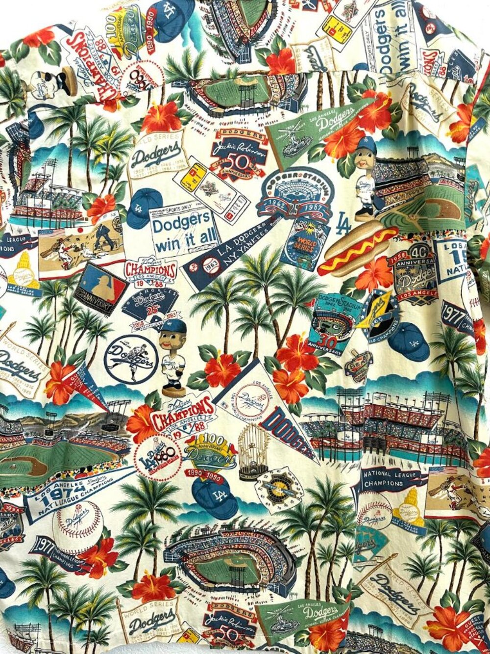 Reyn Spooner Los Angeles Dodgers Hawaiian Shirt - Picture 6 of 10